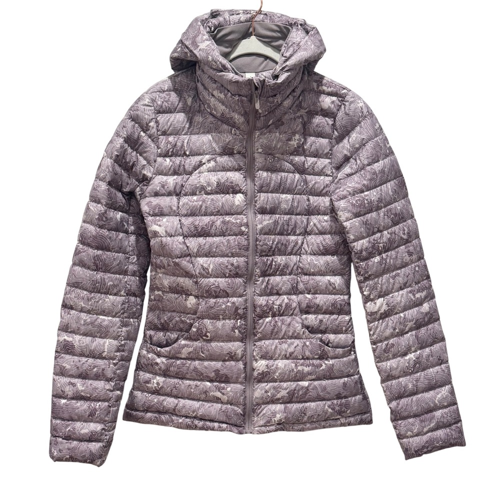 Lululemon Pack It Down Again Jacket Hooded Puffer 700 Down Lilac‎ Purple Size 2